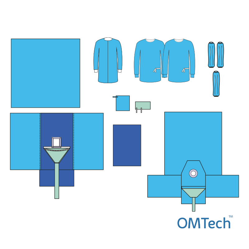 Комплект одягу та покриттів операційних OMTech™ для урології (перкунантна нефролітотрипсія) №27 стерильний